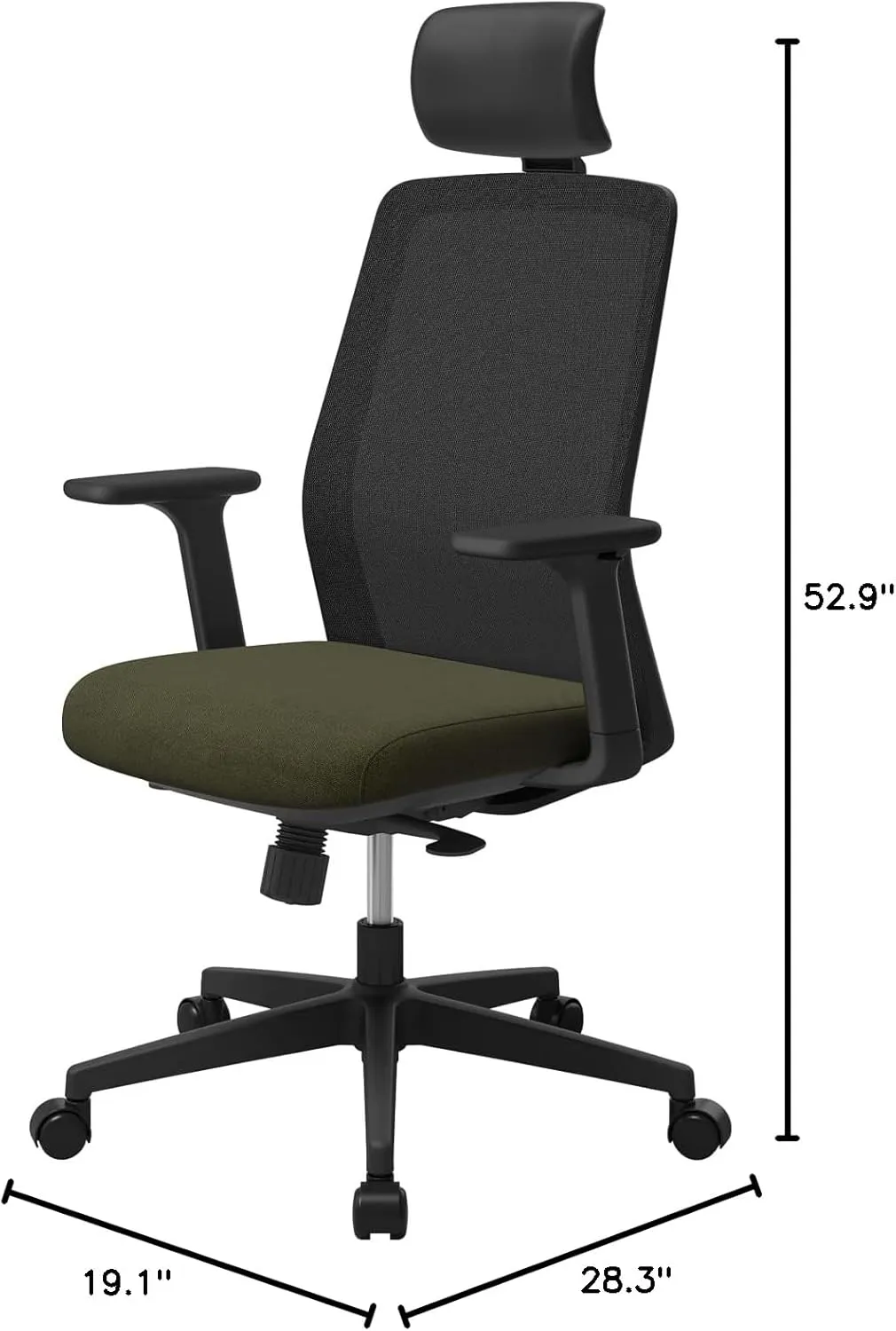 SIDIZ T40 SE Ergonomic Office Chair : Comfortable Home Office Chair for Light Users with Reclining Tilt Lock, Headrest, 3D Armrests, Mesh Back Computer Desk Chair, Alternative Gaming Chair (Khaki)