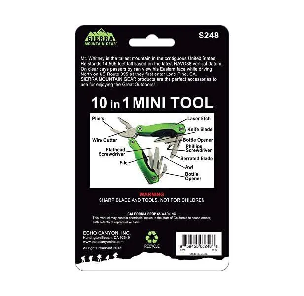 Sierra Mountain Gear 10-in-1 Multi-Tool