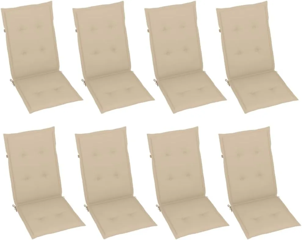 Sillas De Patio Camping Chair Kitchen Chairs Dining Room Chairs - Patio Reclining Chairs with Cushions 8 pcs Gray Acacia Wood for Beaches Garden Park Outside
