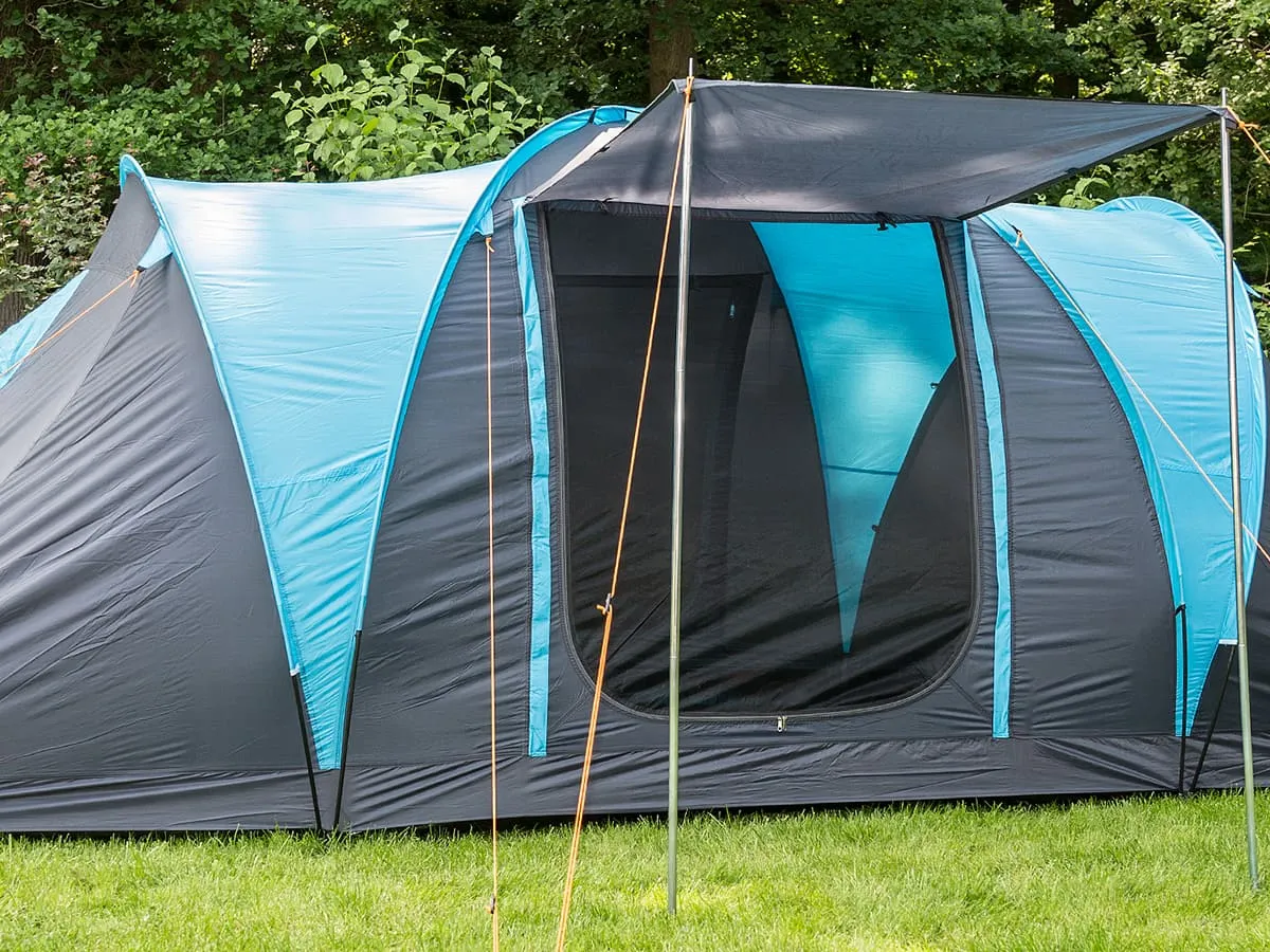 Skandika Hammerfest 6 Sleeper Protect Tent 6 Person in Dark Grey & Light Blue (SKA0061)