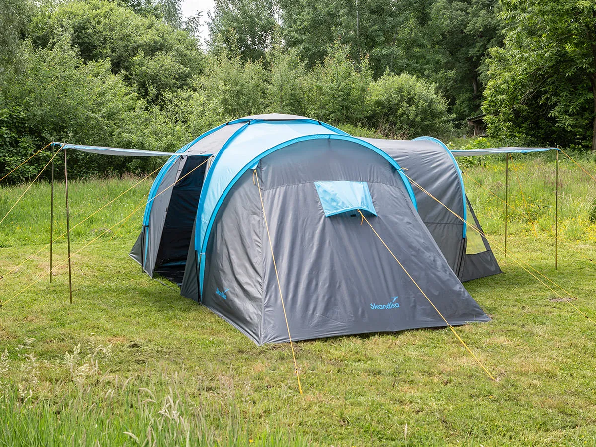 Skandika Hammerfest 6 Sleeper Protect Tent 6 Person in Dark Grey & Light Blue (SKA0061)