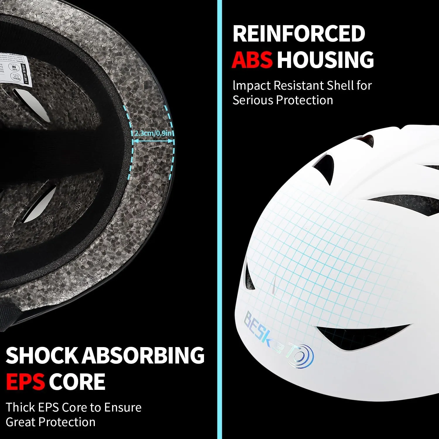 Skateboard Helmet, Lightweight Adjustable Skating Helmet, Breathable ABS Hard Shell Scooter Helmet for Multi, Sport Skateboarding Roller Skate BMX for Boys Girls Teens
