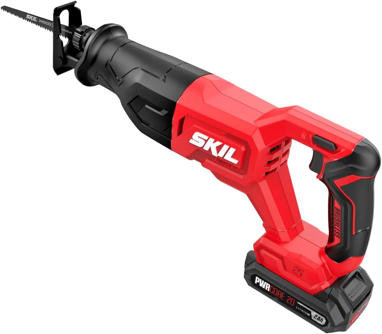 SKIL PWRCORE 20V Brushless Reciprocating Saw Kit Including 2.0Ah Battery and Charger-RS5870B-10