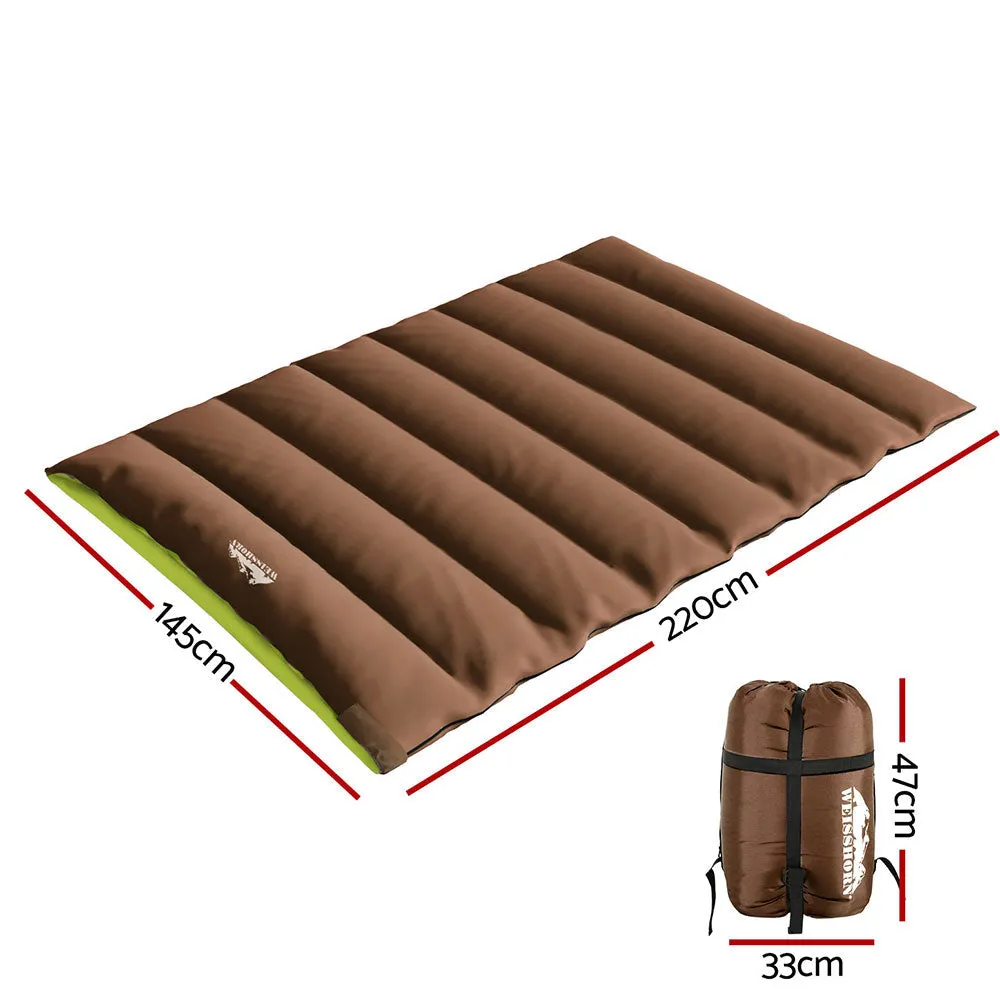 Sleeping Bag Double Thermal Camping & Hiking Tent - Brown -5°C