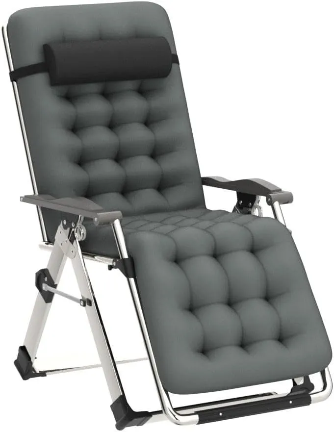 Slsy Zero Gravity Chair, Reclining Lounge Chair with Removable Cushion & Tray for Indoor and Outdoor, Patio Recliner Folding Reclining Chair