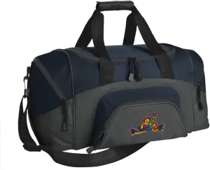 SMALL Peace Frogs Gym Bag Deluxe Peace Frog Travel Duffel Bag