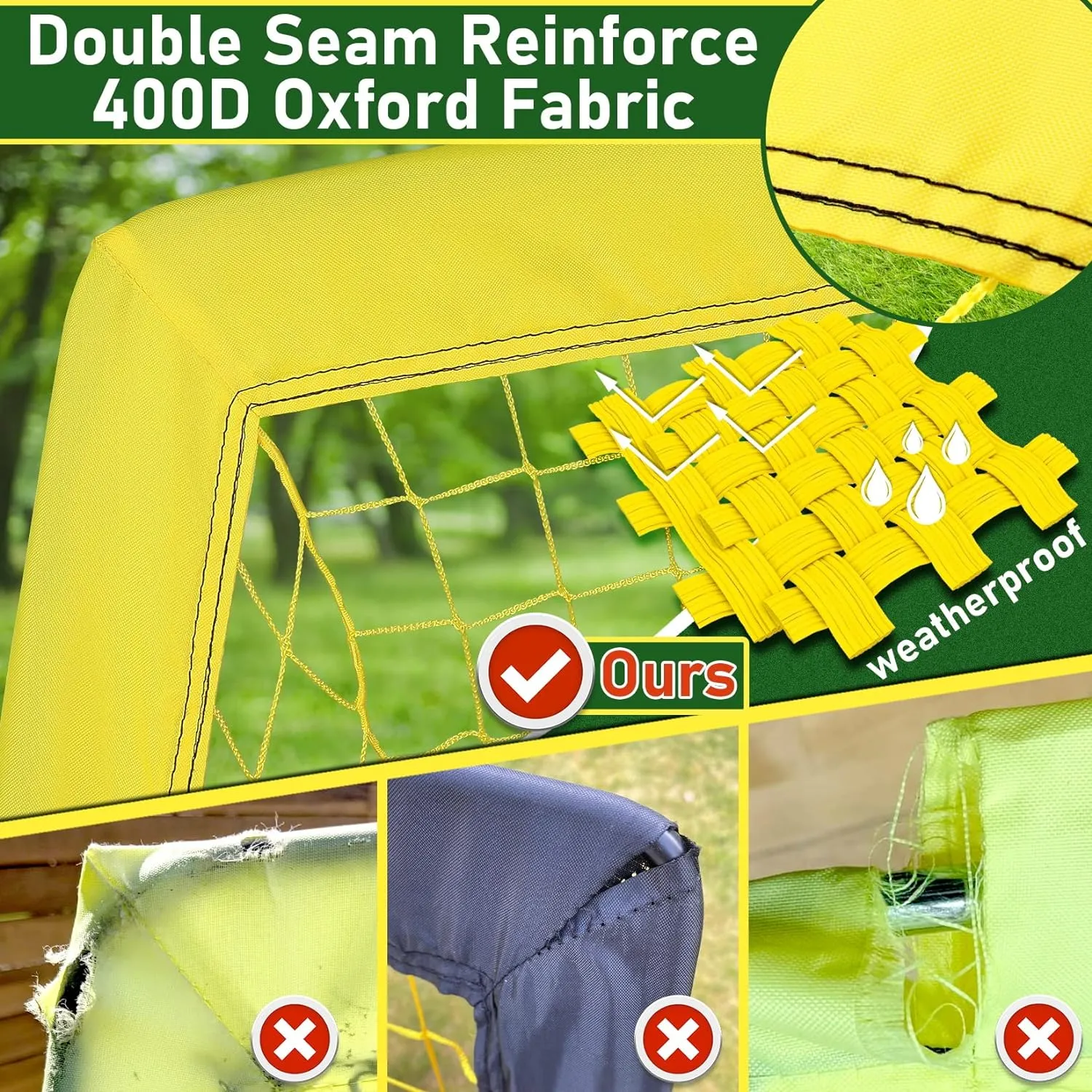 Soccer Goal Pop Up Foldable Soccer Net for Backyard 7x5FT,5x3.6FT,4x3FT,3x2.2FT