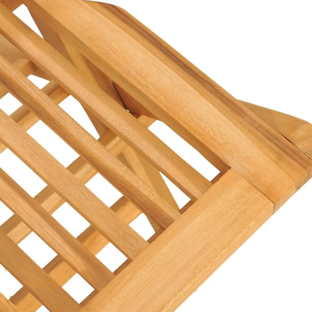 Solid Teak Folding Patio Chairs Set of 2 Outdoor Furniture for Garden Deck Lawn with Weather-Resistant Slatted Design