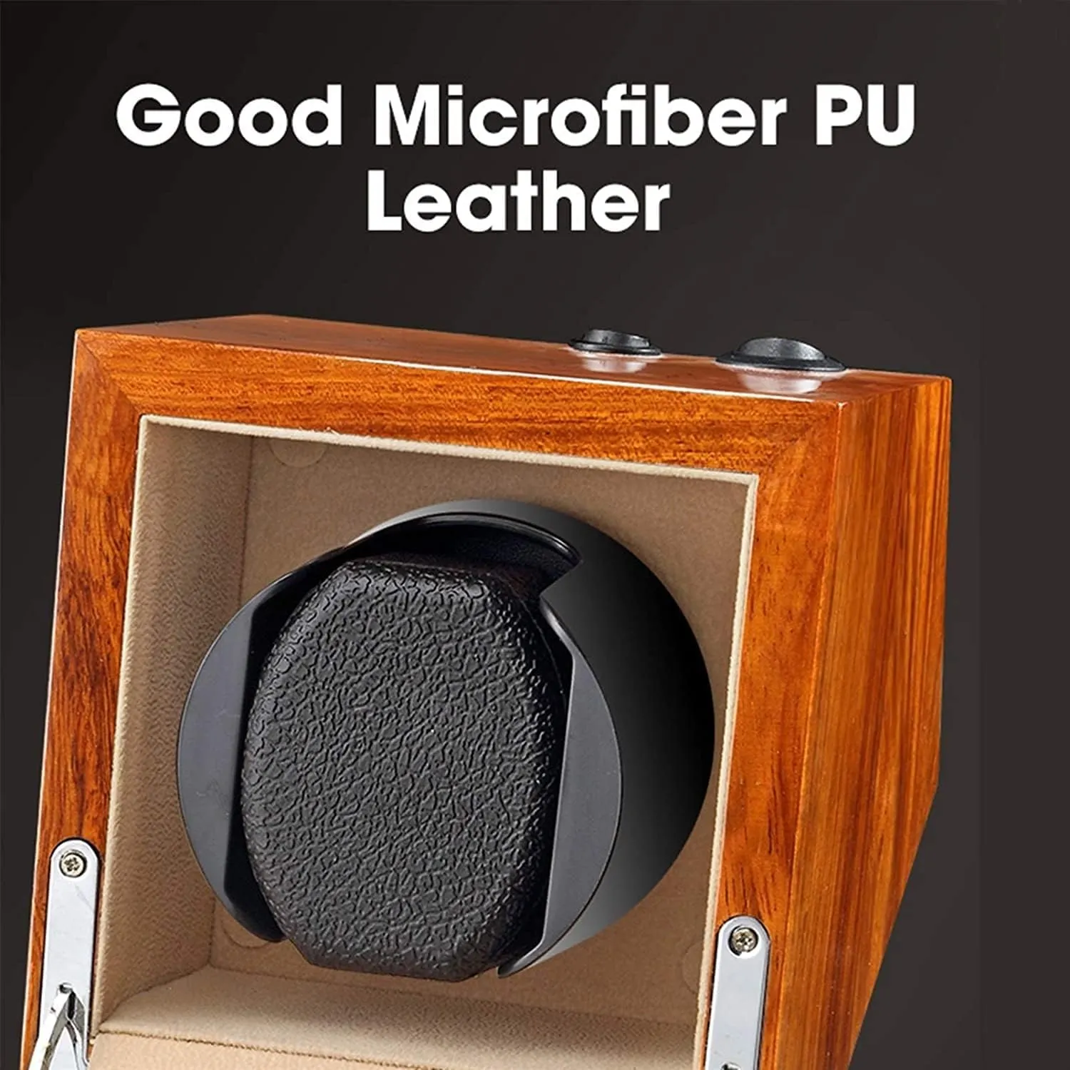 Solid Wood Watch Winder for Automatic Watch Soft Flexible Watch Pillows 4 Rotation Mode Setting Super Quiet Motor (White 2 0)