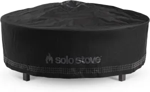 Solo Stove Surround Shelter Large | Protective Cover for Fire Pit Surround Table, Weather-Resistant, Solution Dyed Acrylic/PVC Backing/Aluminum Support Stays, Dims (HxDia): 20.8 x 54.1 in, Black