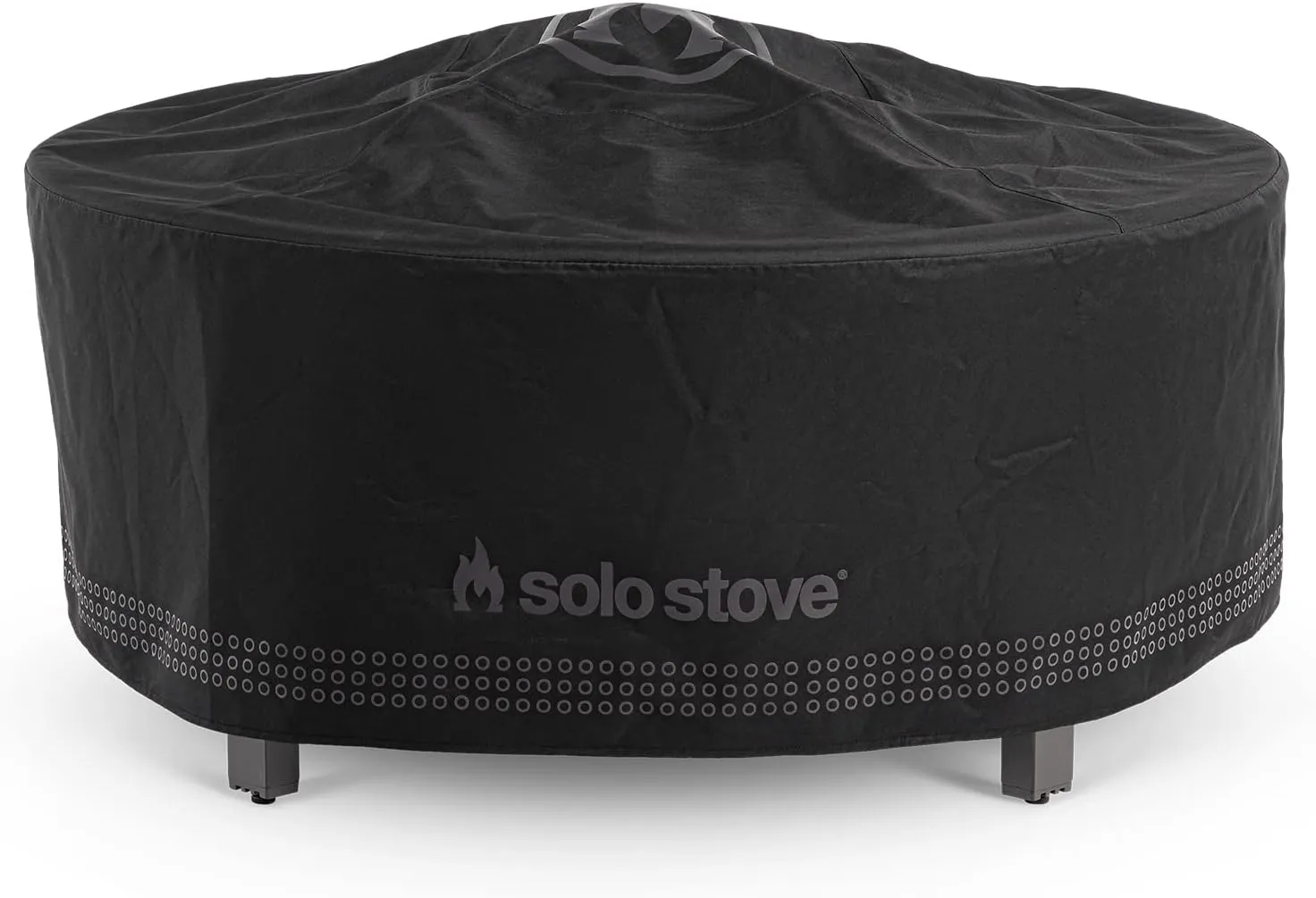 Solo Stove Surround Shelter Small | Protective Cover for Fire Pit Surround Table, Weather-Resistant, Solution Dyed Acrylic/PVC Backing/Aluminum Support Stays, Dims (HxDia): 20.8 x 42.5 in, Black