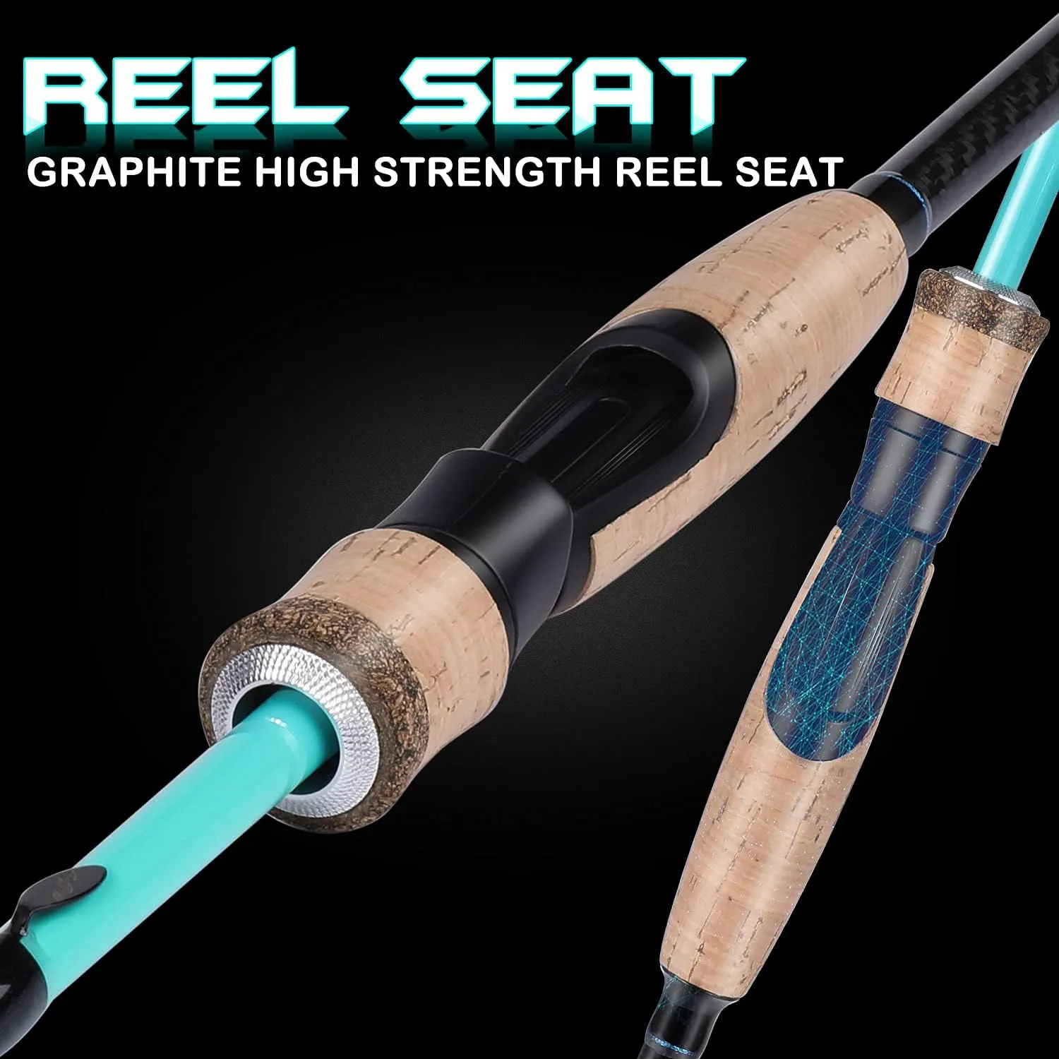 Sougayilang Fishing Rod, 2Pc Casting Rod Spinning Rod for Freshwater Tournament Quality Fishing Pole with 2 Tips for Bass