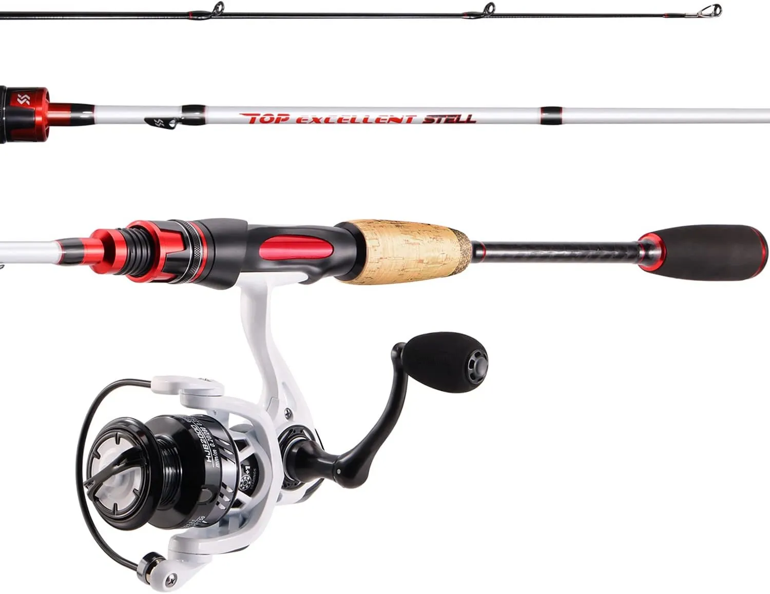 Sougayilang Spinning Combo, Medium Heavy Fishing Pole and 2000 Spinning Reel Set, Fishing Rod and Reel Commbo for Bass Fishing Tackle