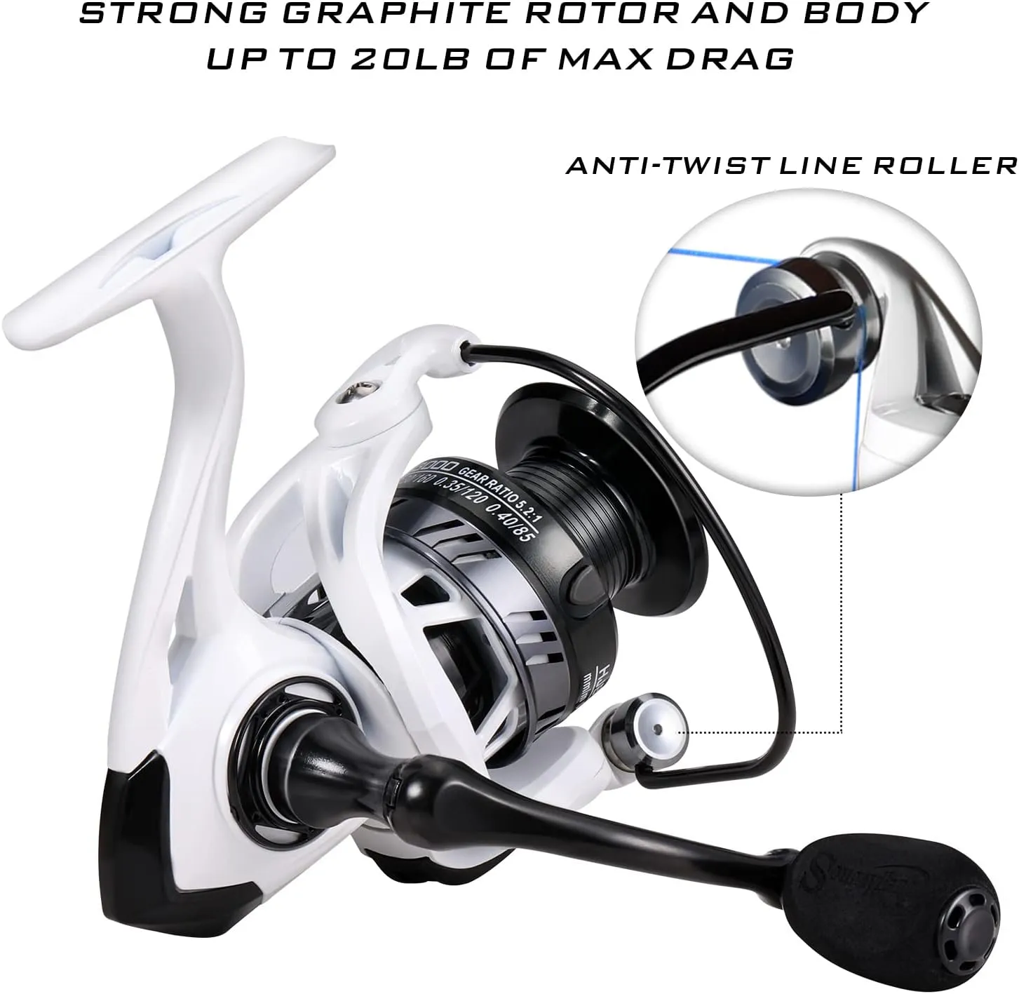 Sougayilang Spinning Combo, Medium Heavy Fishing Pole and 2000 Spinning Reel Set, Fishing Rod and Reel Commbo for Bass Fishing Tackle