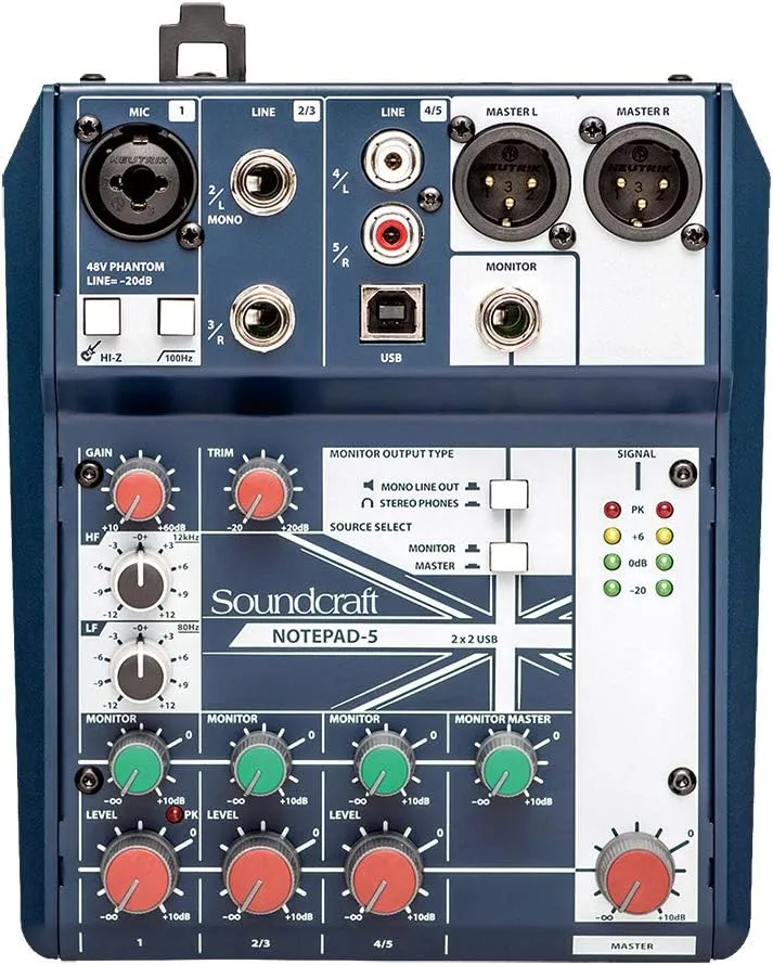 Soundcraft Notepad-5 Small Format Analog Mixer