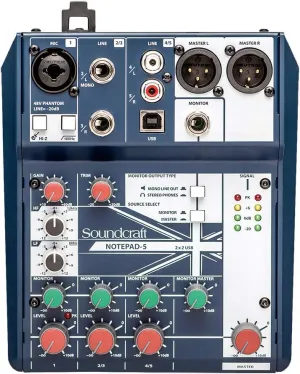 Soundcraft Notepad-5 Small Format Analog Mixer