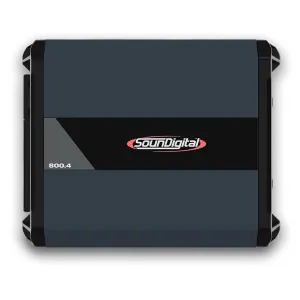 SounDigital 800X4 800 Watts 4 Channel Class D Car Audio Amplifier – High-Power Compact Stereo Amp for Cars, Boats, and Motorcycles – Crystal Clear Sound, Efficient Design - 2025 Gold Award