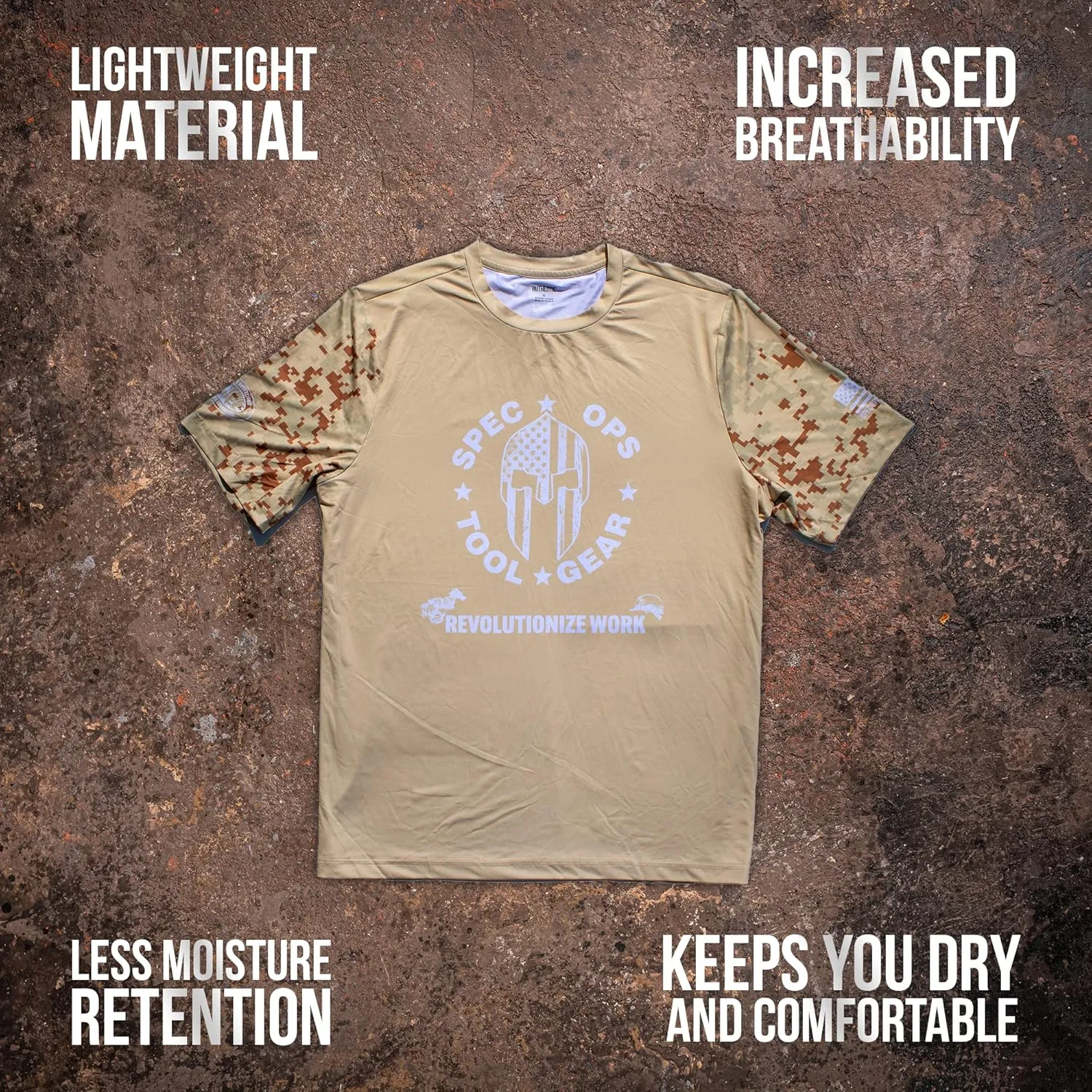 Spec Ops Tool Gear Tactical Construction T-Shirt for Men, Great for Working & Outdoor Activities