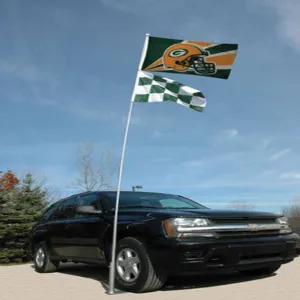 Sporting Event Collapsible Silver Flagpole 20ft