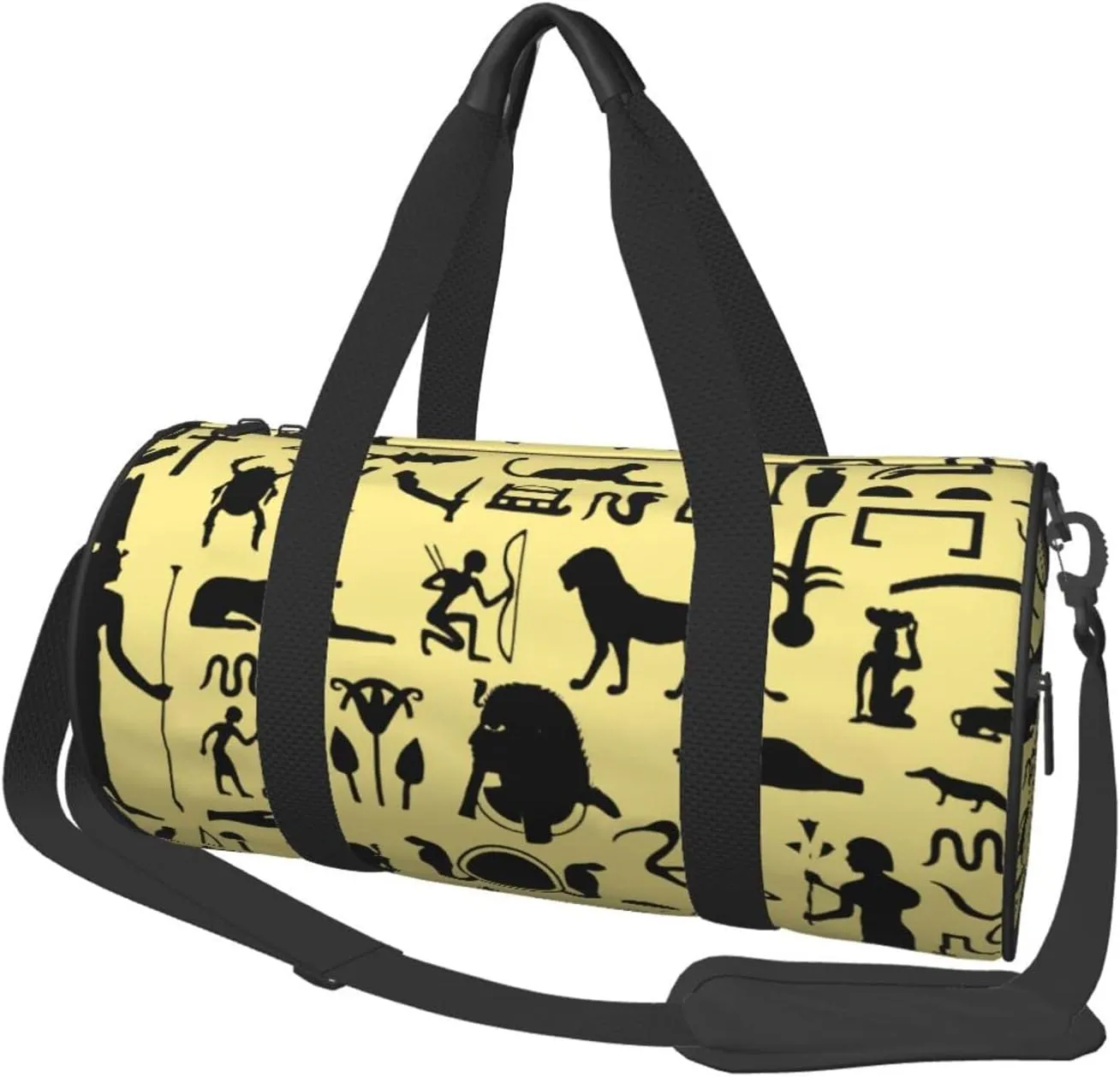 Sports Duffel Bag Ancient-Egyptian-Soldier-Ankh Foldable Travel Tote Bag Weekender Sleepover Carry On Bag