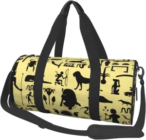 Sports Duffel Bag Ancient-Egyptian-Soldier-Ankh Foldable Travel Tote Bag Weekender Sleepover Carry On Bag