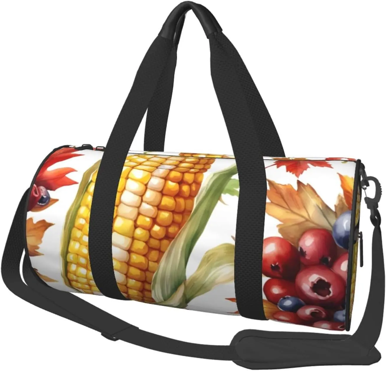 Sports Duffel Bag Corn-Harvest-Season Foldable Travel Tote Bag Weekender Sleepover Carry On Bag