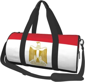 Sports Duffel Bag Egypt-Egyptian-Flag-Soccer Foldable Travel Tote Bag Weekender Sleepover Carry On Bag