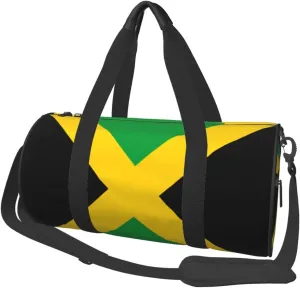 Sports Duffel Bag Jamaican-Flag-Pride Foldable Travel Tote Bag Weekender Sleepover Carry On Bag