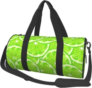 Sports Duffel Bag Lime-Green-Pattern Foldable Travel Tote Bag Weekender Sleepover Carry On Bag