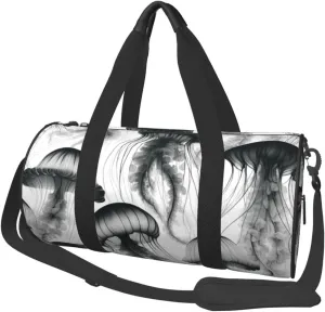 Sports Duffel Bag Magical-Jellyfish-Underwater Foldable Travel Tote Bag Weekender Sleepover Carry On Bag
