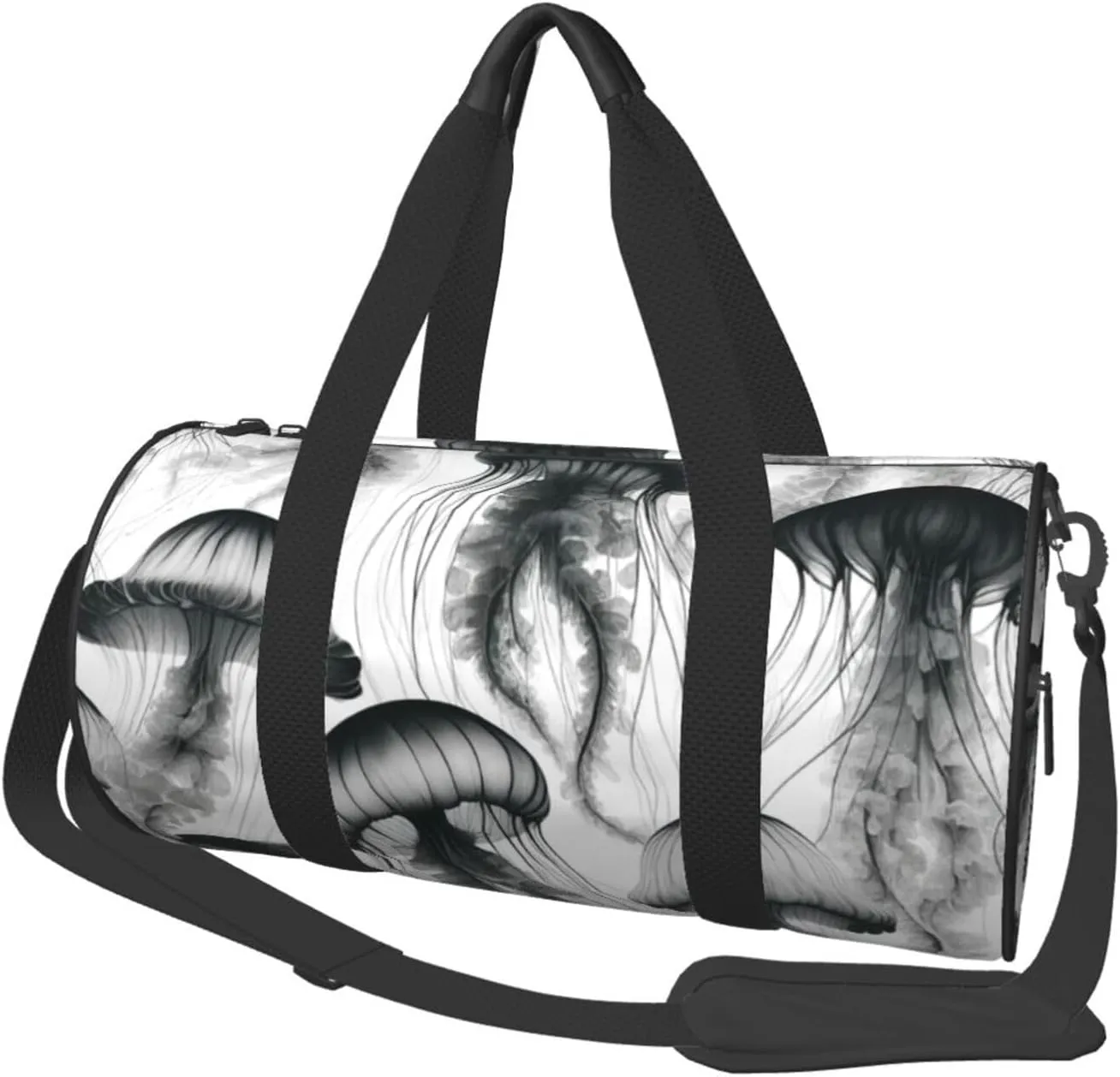 Sports Duffel Bag Magical-Jellyfish-Underwater Foldable Travel Tote Bag Weekender Sleepover Carry On Bag