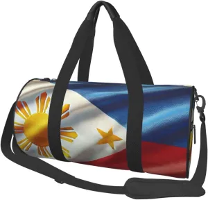 Sports Duffel Bag Philippine-Flag Foldable Travel Tote Bag Weekender Sleepover Carry On Bag