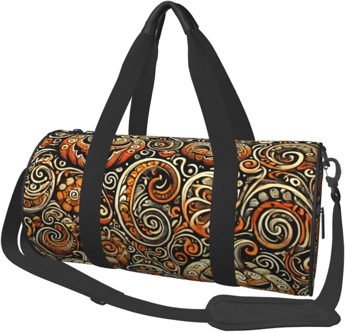 Sports Duffel Bag Pumpkin-Face-Holiday Foldable Travel Tote Bag Weekender Sleepover Carry On Bag