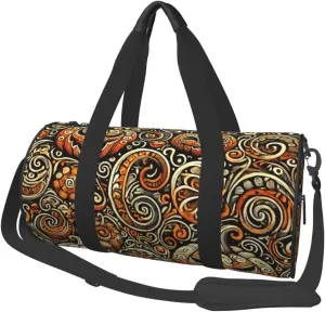 Sports Duffel Bag Pumpkin-Face-Holiday Foldable Travel Tote Bag Weekender Sleepover Carry On Bag