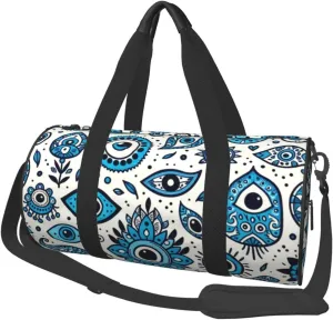 Sports Duffel Bag The-Turkish-Nazar-Evil-Eye Foldable Travel Tote Bag Weekender Sleepover Carry On Bag