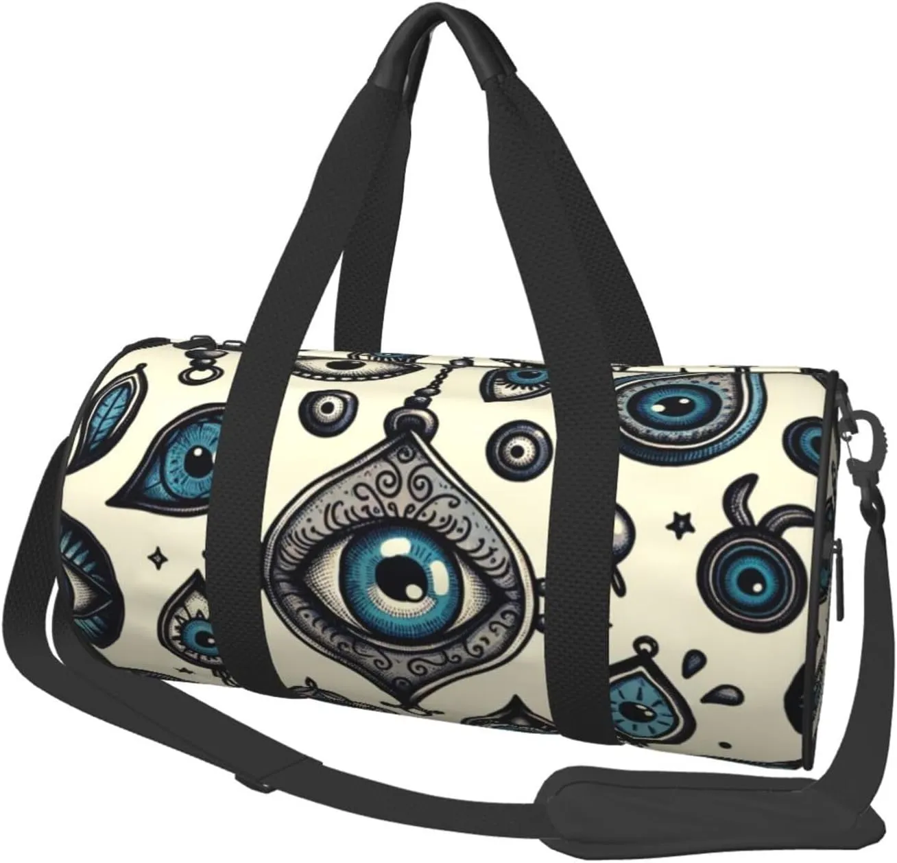 Sports Duffel Bag Turkish-Eyes-Greece Foldable Travel Tote Bag Weekender Sleepover Carry On Bag