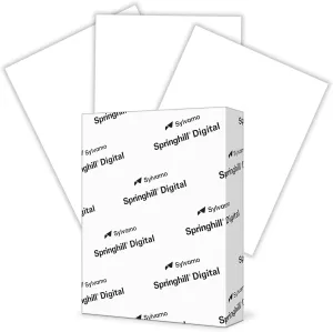 Springhill White 8.5” x 11” Cardstock Paper, 80lb Vellum Bristol, 175gsm – Premium Medium Weight Cardstock, Vellum Printer Paper with Textured Finish – 016200R, 250 Sheets (1 Ream)