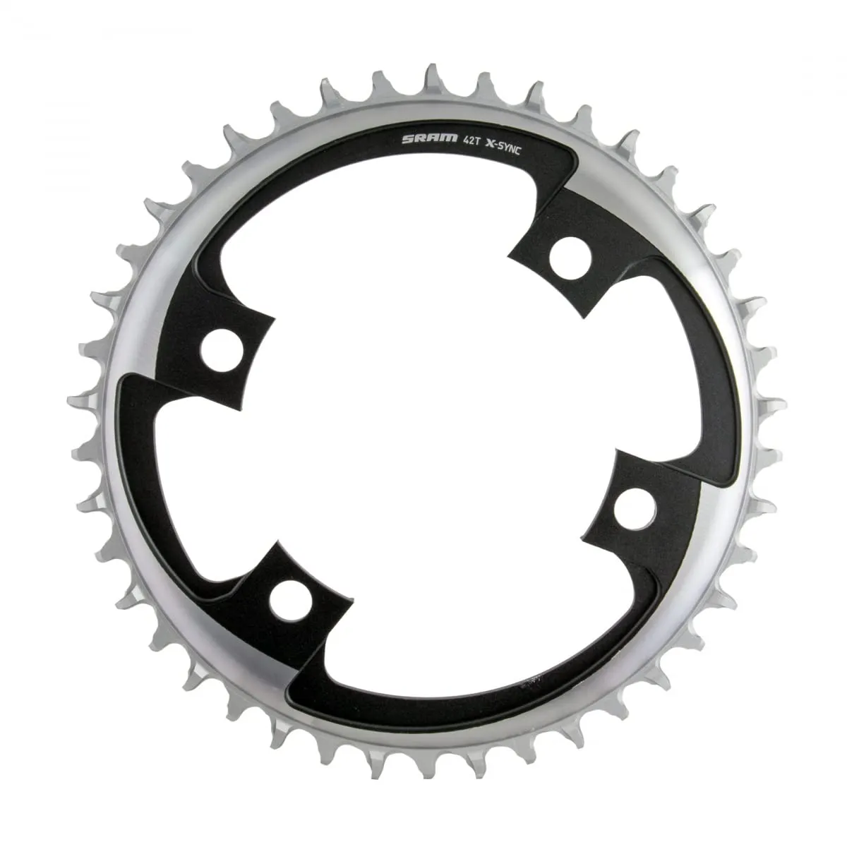 SRAM 42 Tooth 107mm BCD x 4-Bolt 1x12-Speed X-Sync Chainring, Polar Gray
