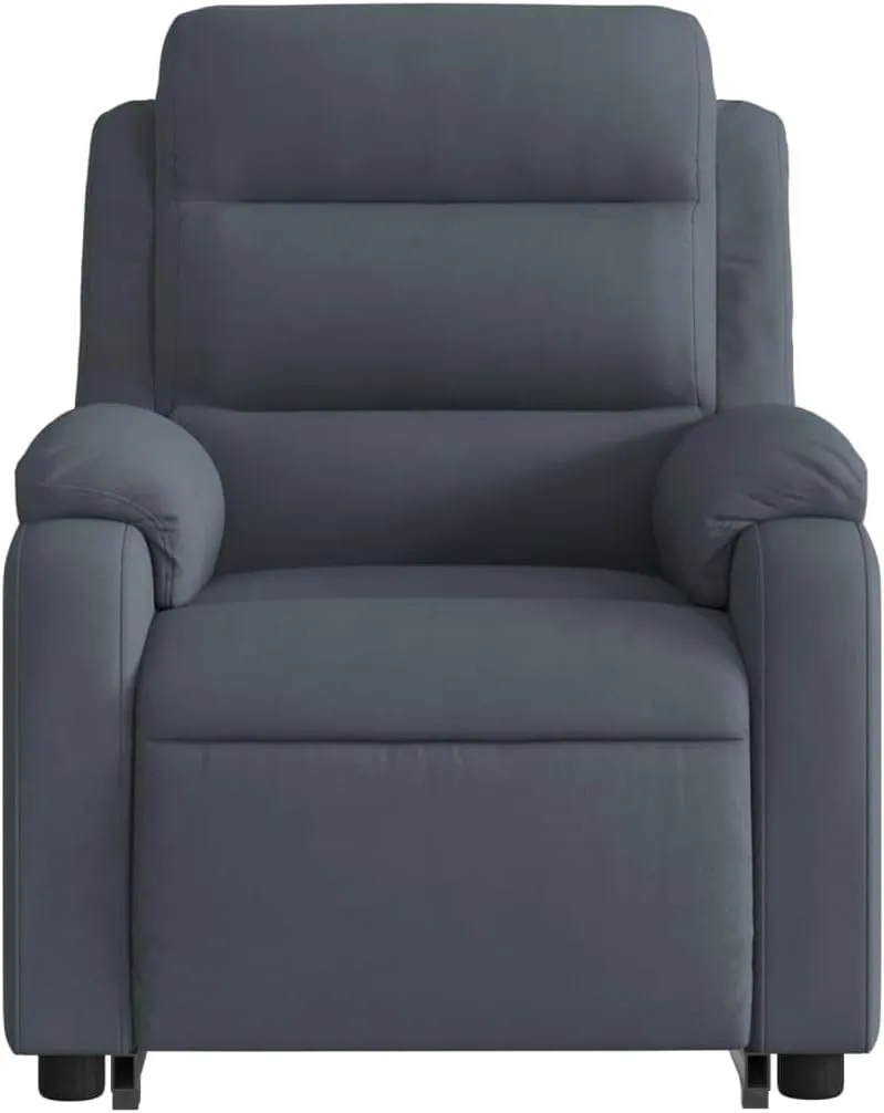 Stand up Massage Recliner Chair Dark Gray VelvetLounge Chair Comfy Chair Living Room Chair Suitable for Decks, Living Rooms, and patios.