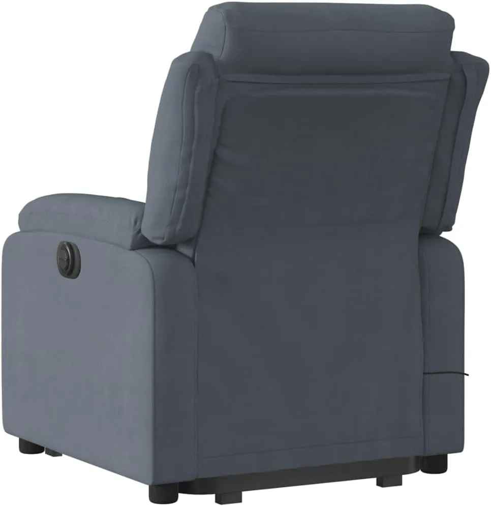Stand up Massage Recliner Chair Dark Gray VelvetLounge Chair Comfy Chair Living Room Chair Suitable for Decks, Living Rooms, and patios.