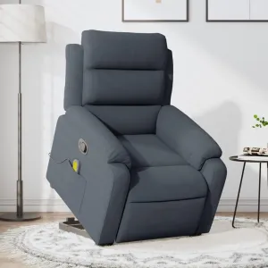 Stand up Massage Recliner Chair Dark Gray VelvetLounge Chair Comfy Chair Living Room Chair Suitable for Decks, Living Rooms, and patios.