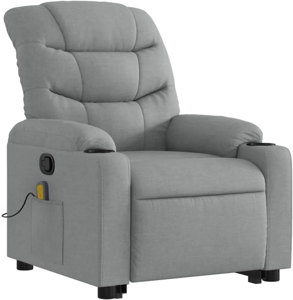 Stand up Massage Recliner Chair Light Gray FabricLounge Chair Comfy Chair Living Room Chair Suitable for Decks, Living Rooms, and patios.