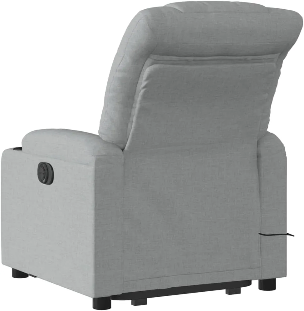 Stand up Massage Recliner Chair Light Gray FabricLounge Chair Comfy Chair Living Room Chair Suitable for Decks, Living Rooms, and patios.