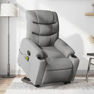 Stand up Massage Recliner Chair Light Gray FabricLounge Chair Comfy Chair Living Room Chair Suitable for Decks, Living Rooms, and patios.