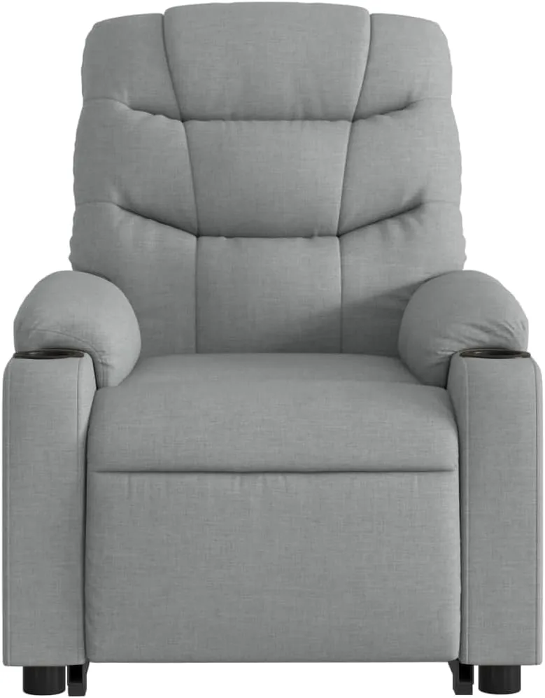 Stand up Massage Recliner Chair Light Gray FabricLounge Chair Comfy Chair Living Room Chair Suitable for Decks, Living Rooms, and patios.
