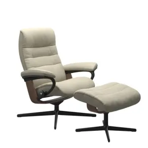 Stressless Opal Medium Cross Chair and Ottoman