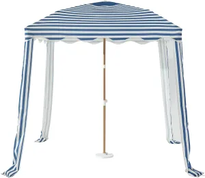 Striped Beach Cabana, 6.5FT × 6.5FT UPF 50  Sun Shelter, Easy Setup & Portable with Vent, Wind-Resistant Design with Sand Pockets (Navy)