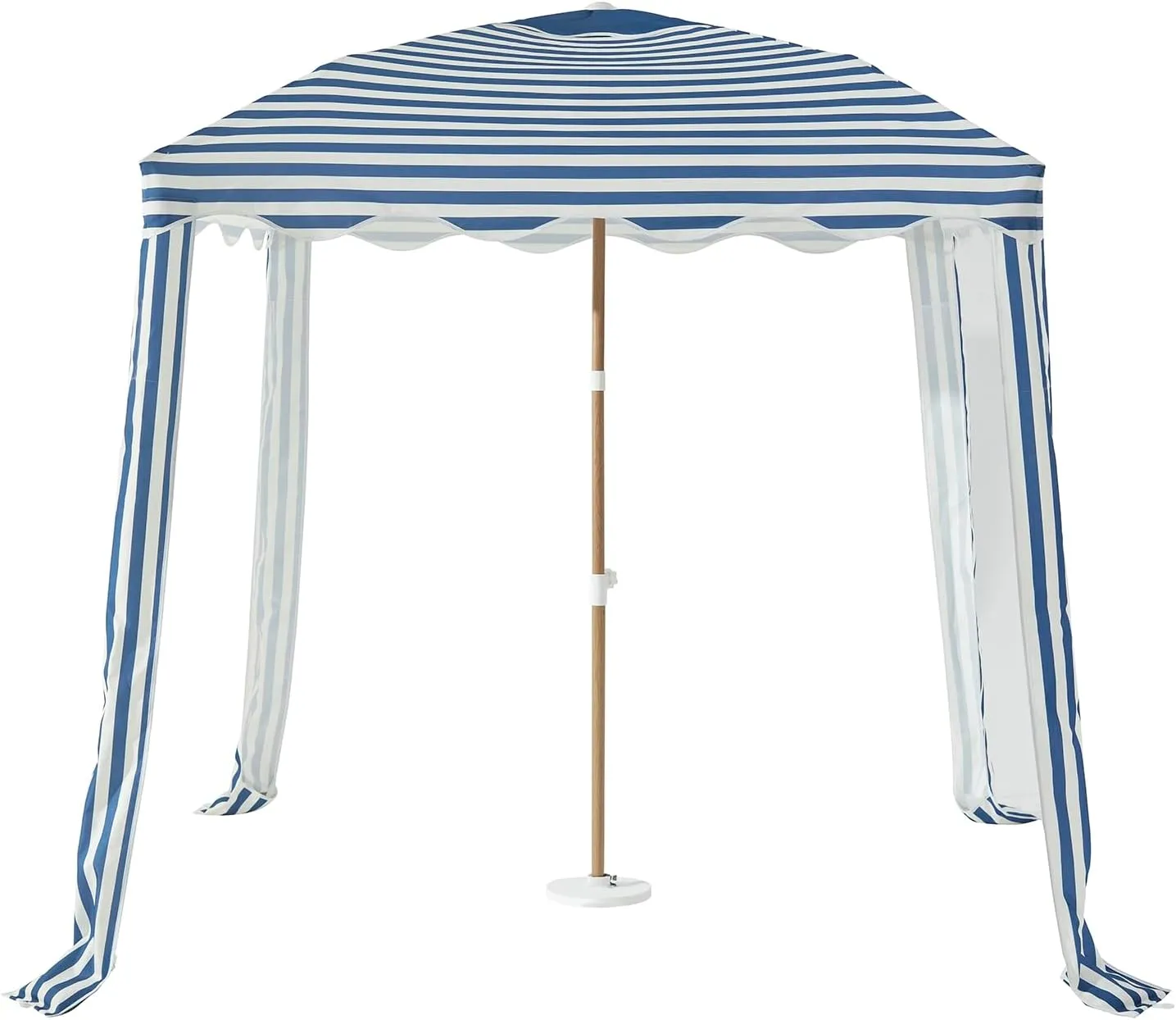 Striped Beach Cabana, 6.5FT × 6.5FT UPF 50  Sun Shelter, Easy Setup & Portable with Vent, Wind-Resistant Design with Sand Pockets (Navy)