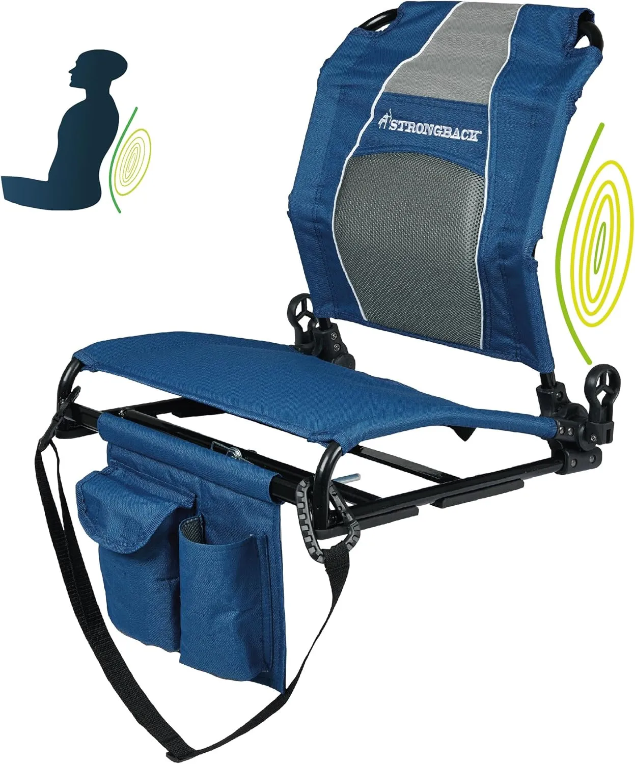 STRONGBACK Lumbar Support Stadium Seats for Bleachers – Ergonomic Chairs with Back Support for Adults & All-Day Comfort