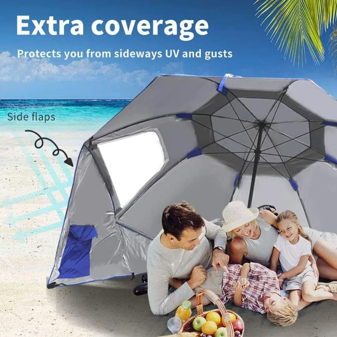Summer Splash Multi-Functional Beach Umbrella, Sun Protection, Wind Resistance, and More, Secure and Stable Shade on Sandy Beaches